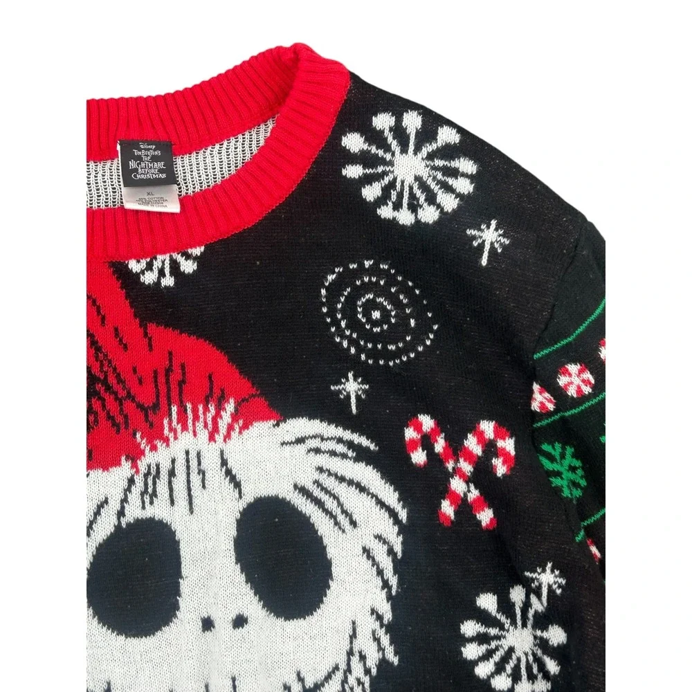 Disney Nightmare Before Christmas Jack Skellington Ugly Christmas Sweater XL